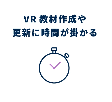 VR教材作成や更新に時間が掛かる